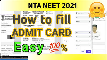 How to fill NEET 2021 Admit Card 🤔 NEET 2021 Admit Card कैसे भरें🤗