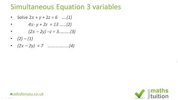 Simultaneous Equation, iGCSE, GCSE Pure Maths, Part 3