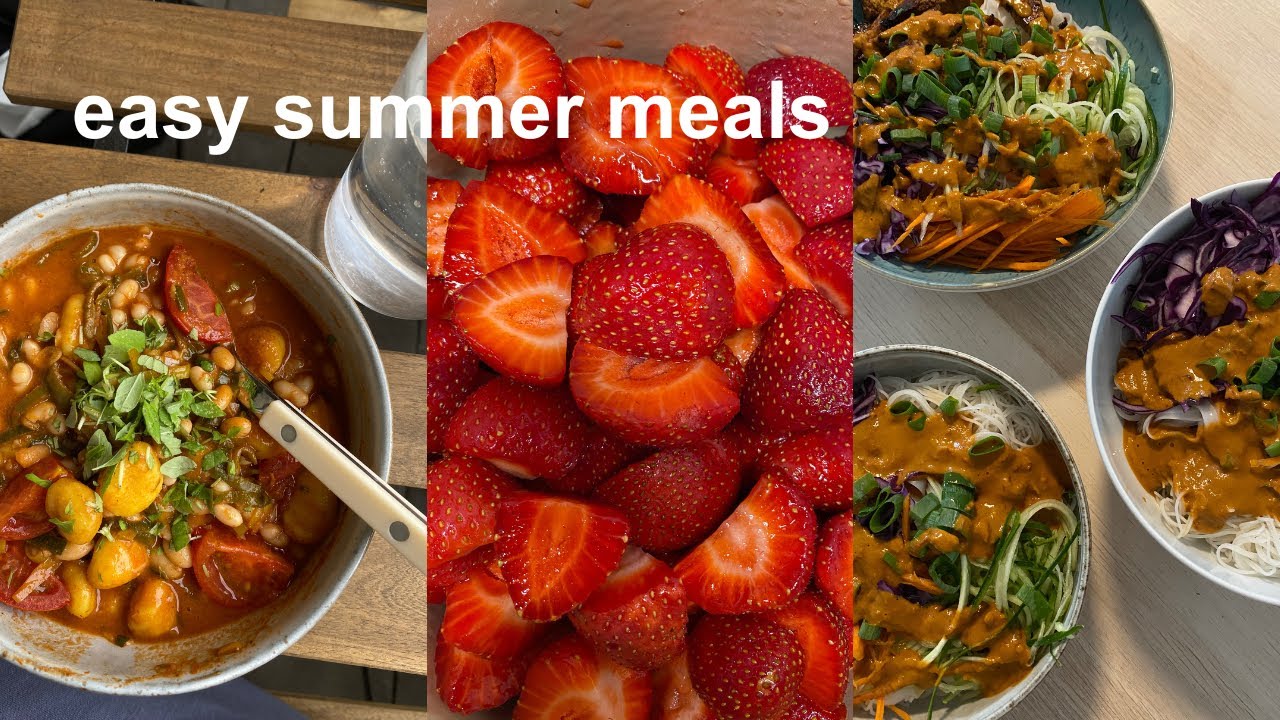 what i eat in a week: easy veggie summer recipes (20 minute meals!) ☀️