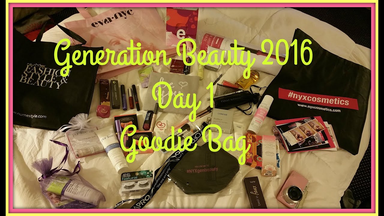 Generation Beauty 2016 Day 1 Goodie Bag