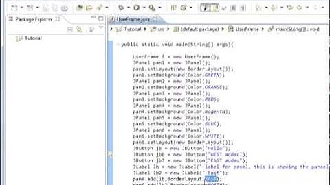 Java programming Lesson 63 GUI : Adding Panels within Panels and setting Layout manager