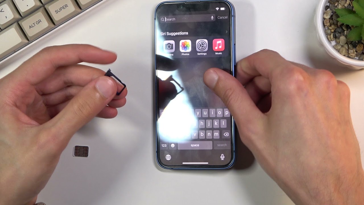 How to Insert Nano SIM Card on iPhone 13 mini Install SIM Card YouTube