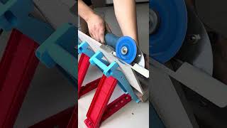 Angle Grinder Beveling Tool for Perfect Tile Chamfering 🔥 #TileMasterWorks