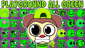 ALL GREEN TEST | FNF Character Test | Gameplay VS My Playground