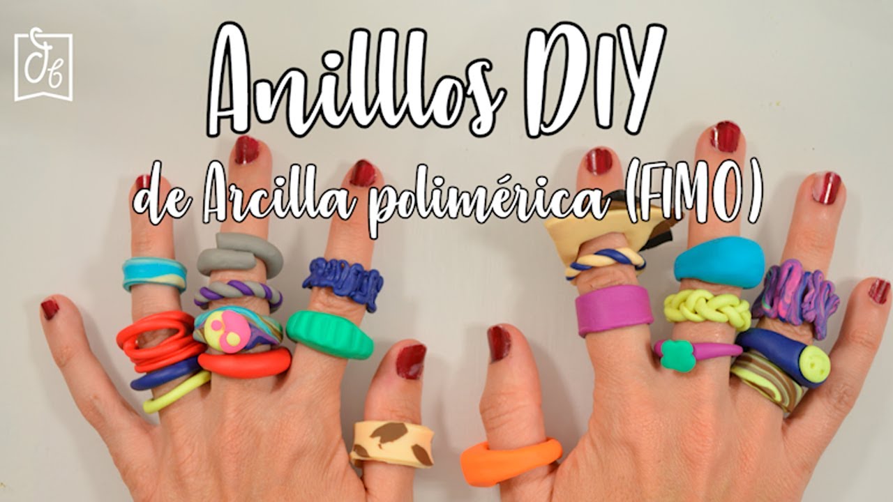 Cómo hacer ANILLOS DE ARCILLA PINTEREST | Tutorial DIY RINGS - YouTube