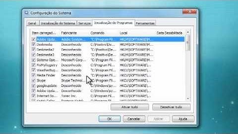 Removendo programas que inicializam junto com o Windows