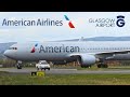 Emergency Landing American Boeing 767 at Glasgow Airport