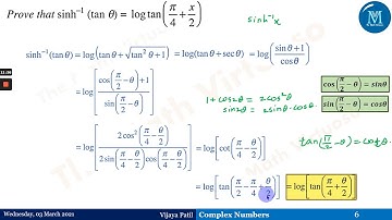 Complex Numbers | Inverse Hyperbolic Functions