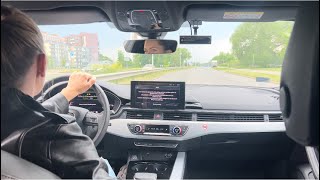 ASMR car driving😍 .Speed bumps and city roads , no music  . ASMR Audi A5 s line  🚘