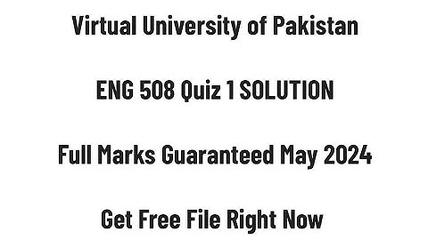 ENG 508 Quiz 1 Fall 2024