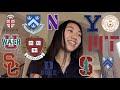 COLLEGE DECISION REACTIONS (IVYs, Stanford, MIT, WashU, UT Austin, USC, Rice, Northwestern)