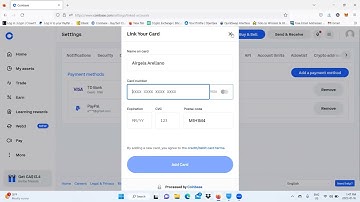 How to add payment method in Coinbase