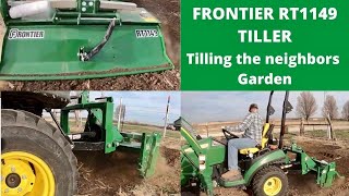 unleash the beast!! 👍 using the frontier rt1149 tiller - tilling the neighbors garden