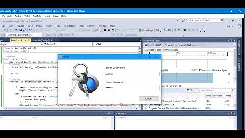 How to create login form with ms access database in vb net