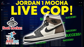 Jordan 1 Mocha LIVE COP! ANB AIO V2 & WhatBot | Sneaker Botting