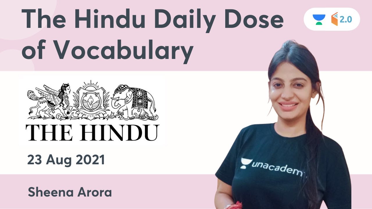 Daily Dose of Vocabulary | 23 August 2021 | For All Competitive Exams | wifistudy 2.0 | Sheena Arora