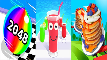 Ball Run 2048 VS Juice Run VS Pancake Run Android iOS Gameplay Ep 2