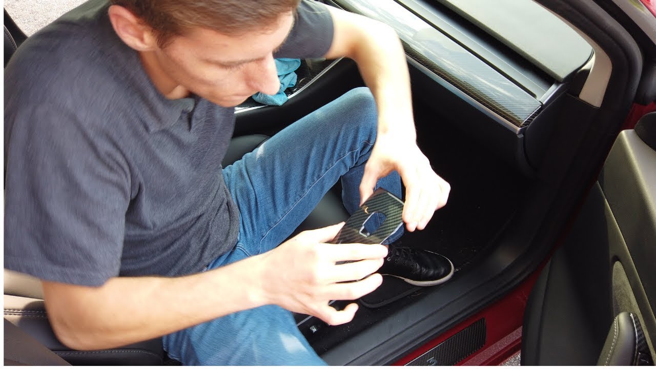 New Tesla Model 3 Carbon Fiber Door Handles Youtube