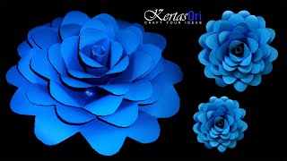 DIY - Easy Paper Flower For Decoration | Blue Flower | Decoration Ideas