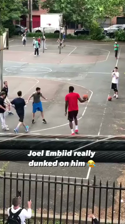 The time when Joel Embiid played pickup and windmill dunked on a random guy at the park 😂