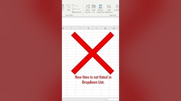 Dynamic Dropdown List in Excel - Excel Tip #37 - #shorts