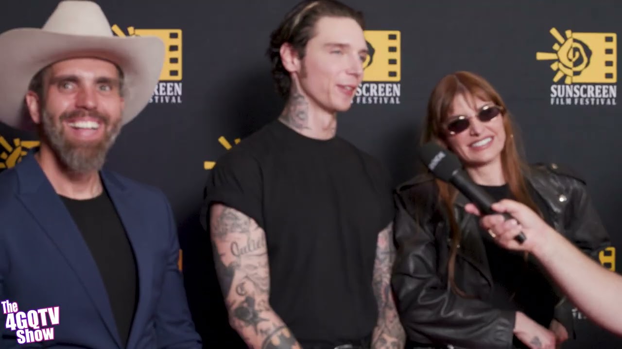 Joshua Shultz with Andy Biersack and Lilith Czar at Sunscreen Film Festival