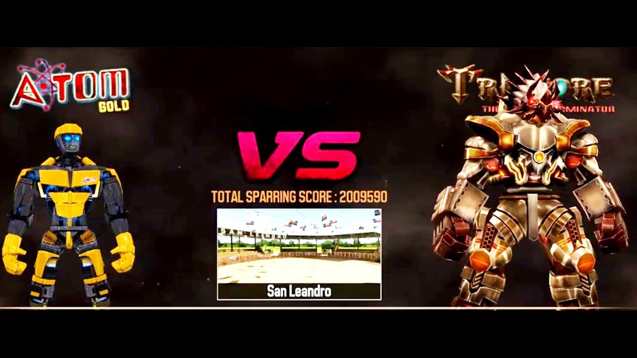 REAL STEEL ATOM GOLD VS TRI GORE New Robots UPDATE (Живая сталь)