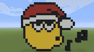 Minecraft Pixel Art - Smiley Face Singing Christmas Tunes