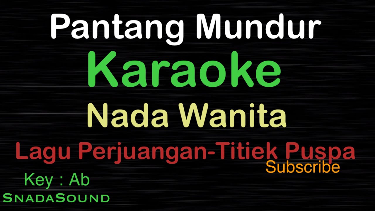 PANTANG MUNDUR-Lagu Perjuangan-Nasional|KARAOKE NADA WANITA​⁠ -Female-Cewek-Perempuan
