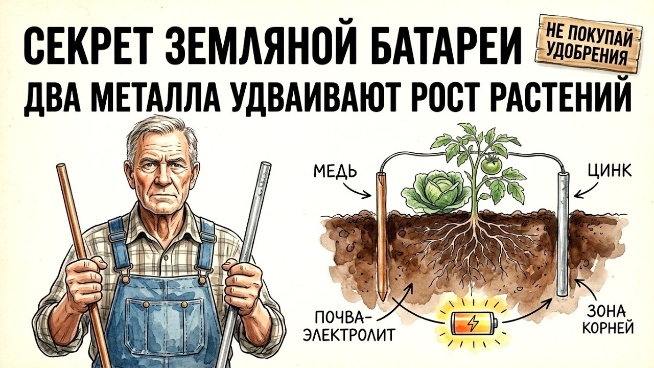 Соединение двух металлов удваивает рост растений — секрет «земляной батареи»