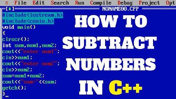 how to subtract numbers in C++ | how to subtract two numbers in CPP | subtraction in C++ | CPP