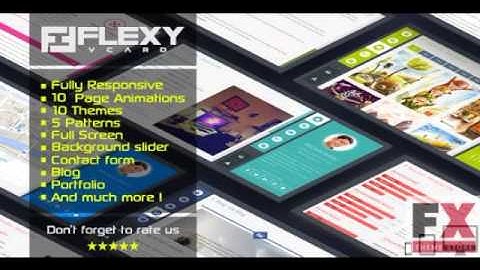 Preview FlexyVcard - Responsive Vcard Template TForest