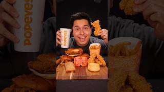 Popeyes Fried Chicken FEAST | ASMR Mukbang