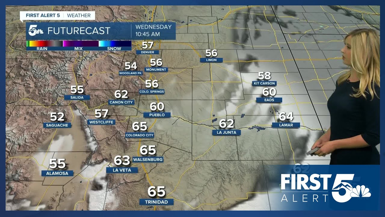 Swinging back to above-average temperatures in Colorado on Wednesday ...