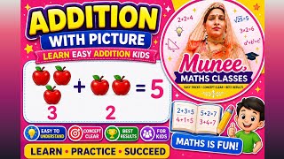 Addition With Pictures For Kids Easy Maths Learning