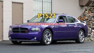 P1521 Dodge Charger - Incorrect Engine Oil Type | Step-by-Step Diagnosis