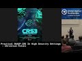 Practical OWASP CRS In High Security Settings - Christian Folini