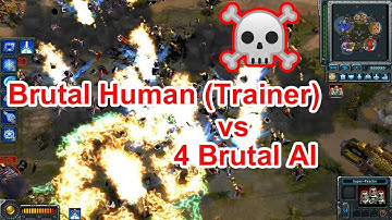 Red Alert 3 - Allied vs 4 Brutal AI | Soviet and The Rising Sun