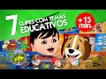 Coletnea 7 clipes de bento e tot com temas educativos  patinho colorido e 6 desenho infantil