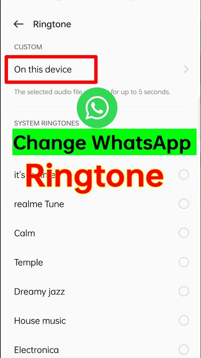 how to change whatsapp calls ringtone On this device | change whatsapp calls ringtone #shorts