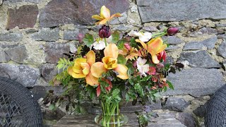 Tulip Flower Arrangement | Home Grown & Natural | Cottage Garden | Country Living | Simple Life ASMR