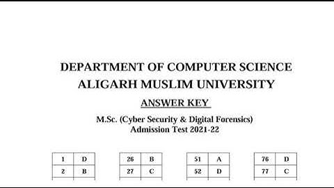 amu answer key 2021||m.sc||