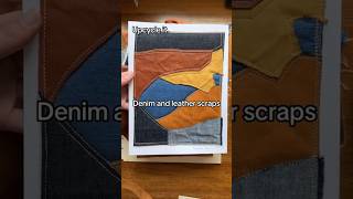 Upcycled denim & leather mini quilt 2 upcycle diy upcycleddenim sewing quilting sewingproject