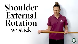 Shoulder External Rotation Stretch Demonstration - Physical Therapy Exercises