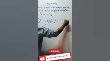 An electron is accelerated through a potential 10000V. it