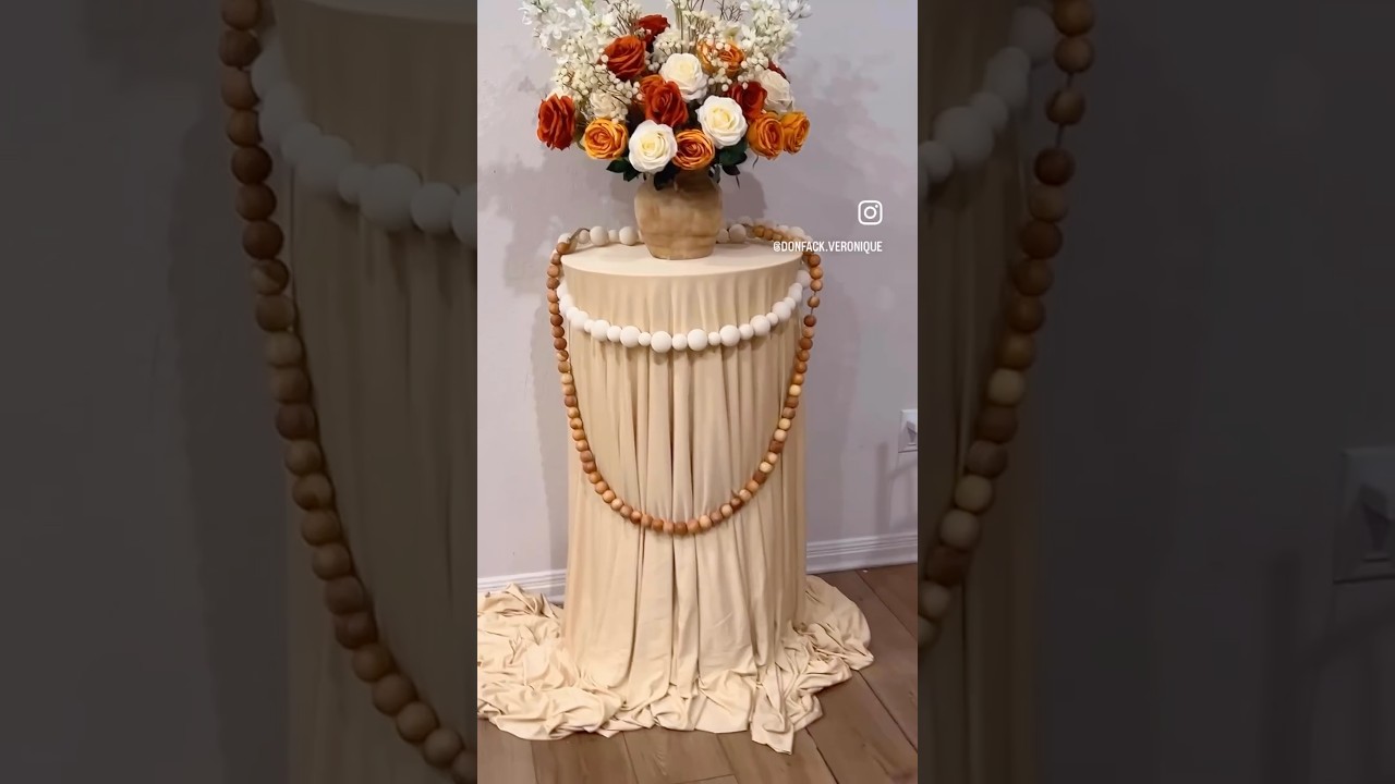 DIY floral vase burnt orange and cream white #diy #foryou #floralvase #wedding