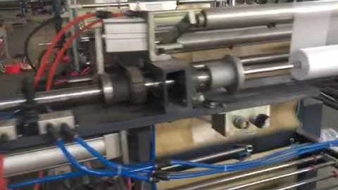 Double layer rolling bag making machine for flat bag and t shirt bag