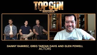 Danny Ramirez, Greg Tarzan Davis And Glen Powell Share The First Time First Time Watching Top Gun