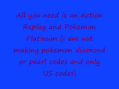 Pokemon Platinum Pokesav Action Replay Codes - YouTube