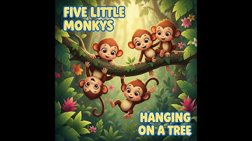 Five Little Monkeys hanging on a tree | Children Nursery Rhyme | cocokids| Kids Songs